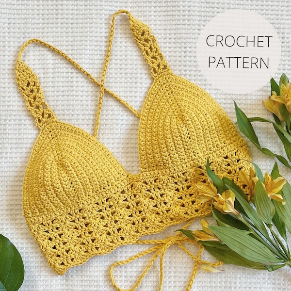 Crochet Pattern - Equinox Top, Bralette & Crop Top - Size Inclusive, Measure Yourself and Pre Sized Versions Included - Noelebelle DIY