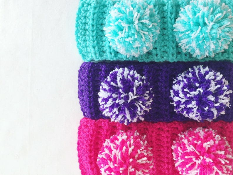 Crochet Pattern Cozy Ribbed Headband Pom-Pom Instructions Included Easy, Beginner Crochet PDF Instant Download Noelebelle DIY image 7