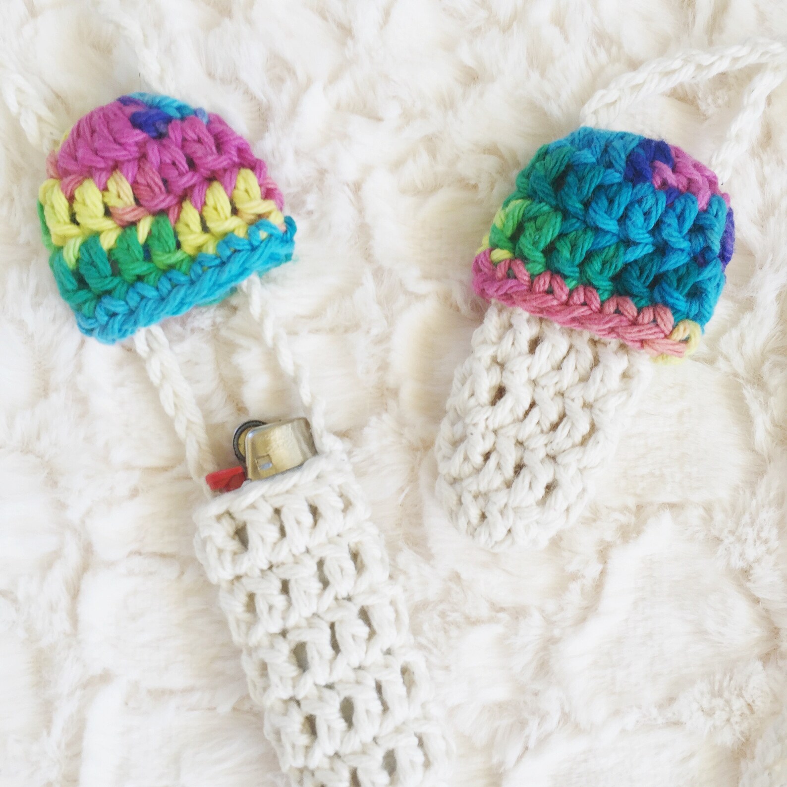 Crochet Pattern Mushroom Lighter Holder Easy Beginner Etsy