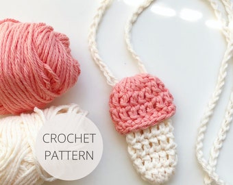 Crochet Pattern - Mushroom Lighter Holder - Easy, Beginner Pattern - Crochet Gifts - PDF Instant Download - Noelebelle DIY