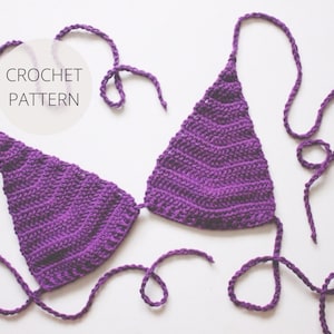 Crochet Pattern - Classic Crochet Top - Bralette, Bikini Top Pattern - Fringe Instructions Included - PDF Instant Download - Noelebelle DIY