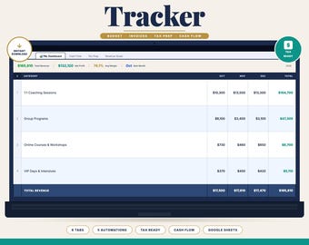 Coach Business Finance OS — Google Sheets Budget, Invoice Tracker, Tax Prep, Revenue Goals for Coaches