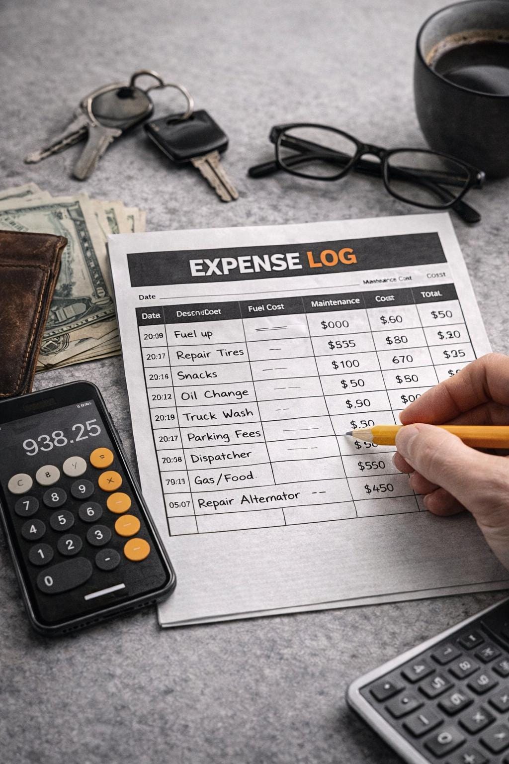 Truck Driver Expense Tracker PDF | Fuel & Maintenance Log | Trucker ...