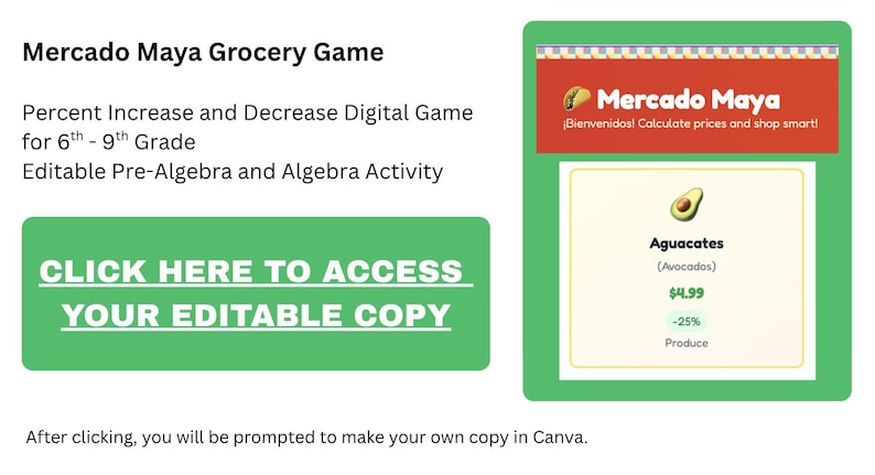 Digital Percent Increase/Decrease Shopping Game image 8