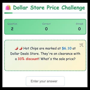 Dollar Store-spel voor procentuele stijging/daling