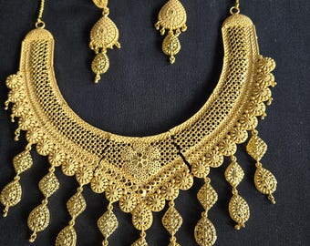 Elegant Dubai Gold Plated Neckless Set