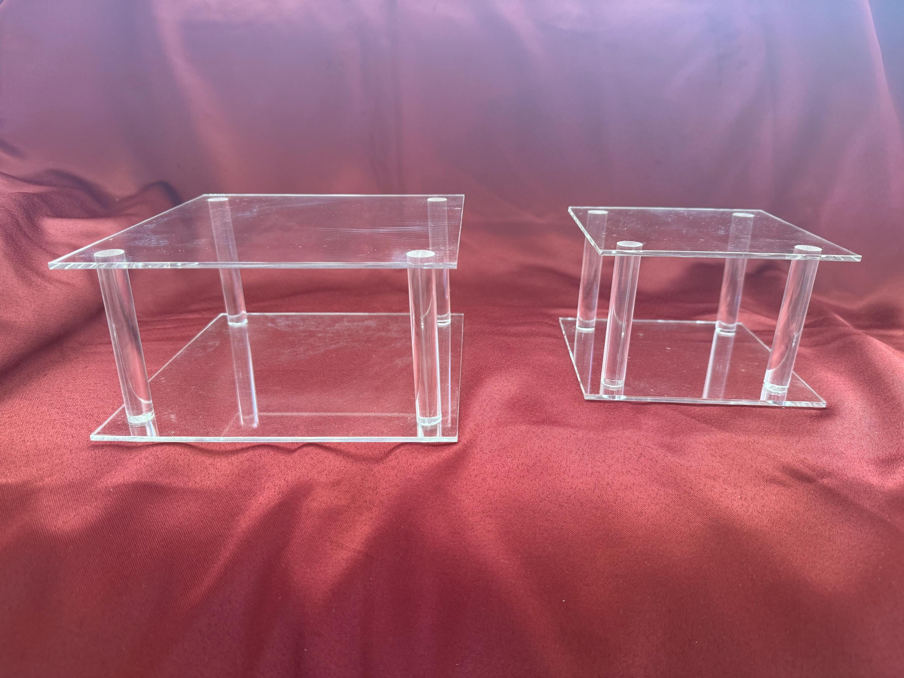 Square Acrylic Cake Dividers Stand - Set of 2 - 5” & 7” - Etsy