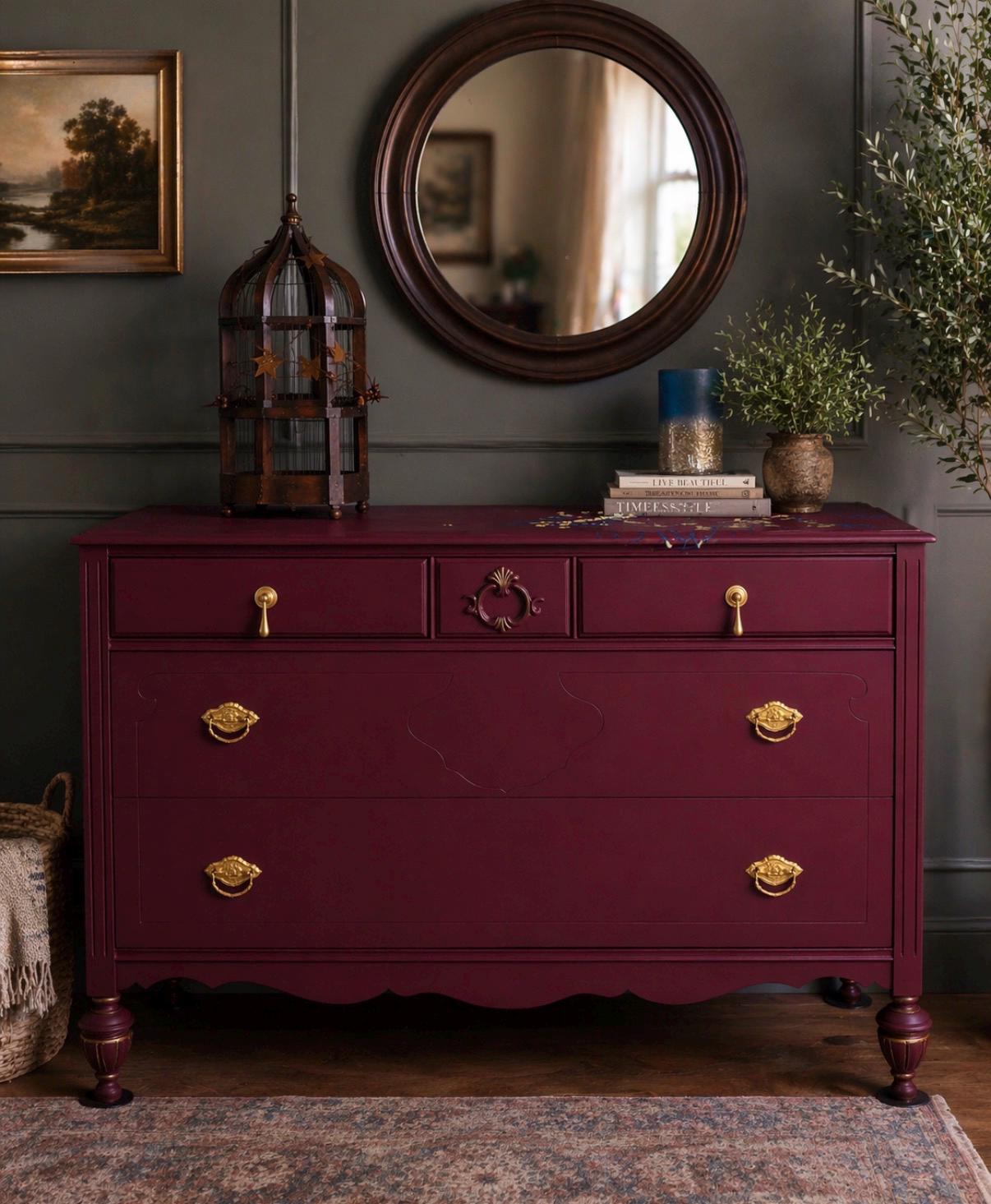 Burgundy Dresser - Etsy