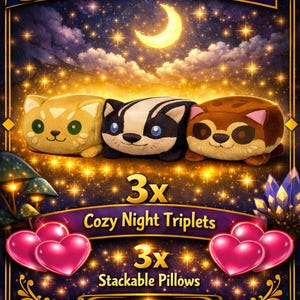 Cozy Night Triplets- Stackable Pillows