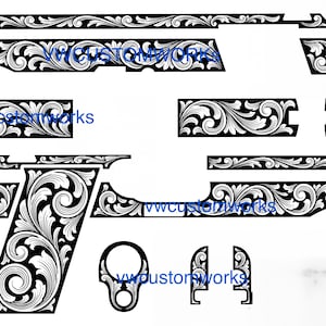 File per incisione Kimber Micro 9 – Traforo tradizionale/moderno – Download digitale – File SVG PNG LightBurn