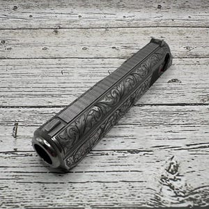 Walther PPK Scrollwork Engraving File | Deep Relief Fiber Laser Template (SVG PNG LightBurn)
