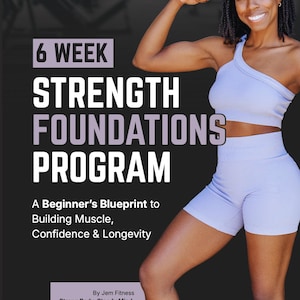 Plan de entrenamiento para principiantes para mujeres / Programa de entrenamiento de fuerza de 6 semanas / Guía de entrenamiento de gimnasio en PDF