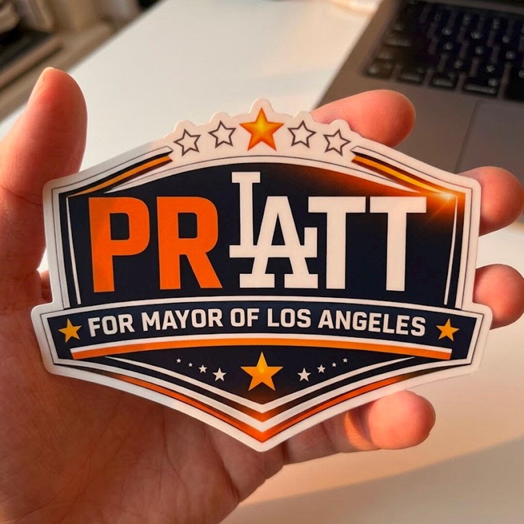 Pratt Sticker Pratt for Mayor Los Angeles 2026 Sticker, Spencer Pratt, Political ...