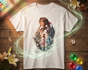 Vintage - Final Fantasy VII T-Shirt: Aerith Art Print Tee