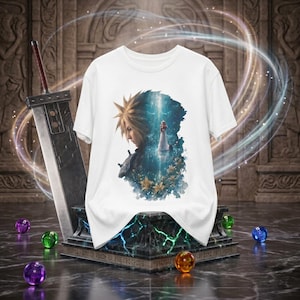 Vintage Final Fantasy VII T-Shirt: Cloud Art Print Tee