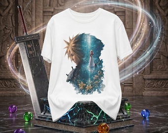 Camiseta vintage de Final Fantasy VII: Camiseta con estampado de nubes