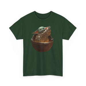 Vintage Star Wars The Mandalorian And Grogu Shirt, Grogu Bounty Hunter Shirt, 90s Style Star Wars Shirt, Baby Yoda Tee, Mandalorian Shirt image 6