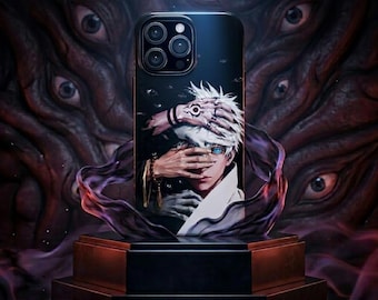 Funda para teléfono de anime con diseño de ojos malditos