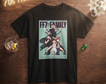Vintage Final Fantasy VII T-Shirt: Cloud & Family Art Print Tee