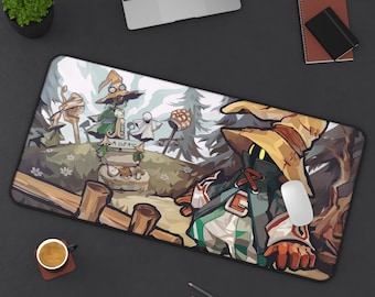 Vivi - Alfombrilla de escritorio para videojuegos, alfombrilla de escritorio retro para juegos, alfombrilla de escritorio para juegos con temática de waifus / alfombrilla de ratón para juegos