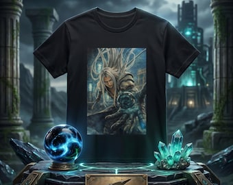 Vintage - Camiseta de Final Fantasy VII: Camiseta con estampado artístico de Sephiroth