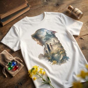 Vintage - Final Fantasy VII T-Shirt: Aerith Art Print Tee