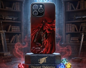 FFVII Vincent: Funda para teléfono Crimson Rune Shadow