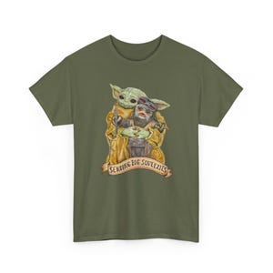 Vintage Star Wars The Mandalorian And Grogu Shirt, Grogu Bounty Hunter Shirt, 90s Style Star Wars Shirt, Baby Yoda Tee, Mandalorian Shirt image 7