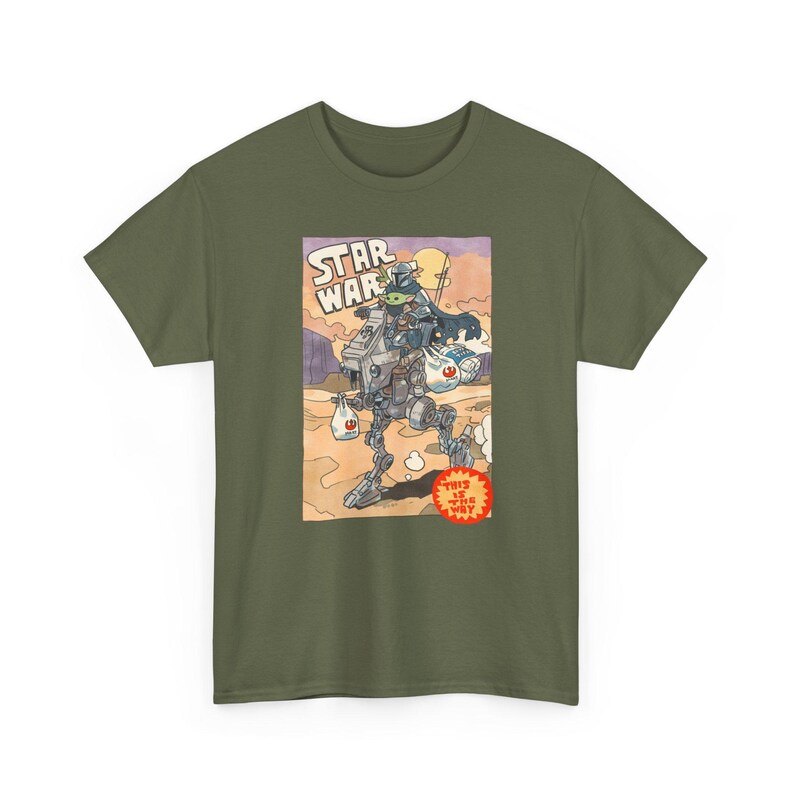 Vintage Star Wars The Mandalorian And Grogu Shirt, Grogu Bounty Hunter Shirt, 90s Style Star Wars Shirt, Baby Yoda Tee, Mandalorian Shirt image 7