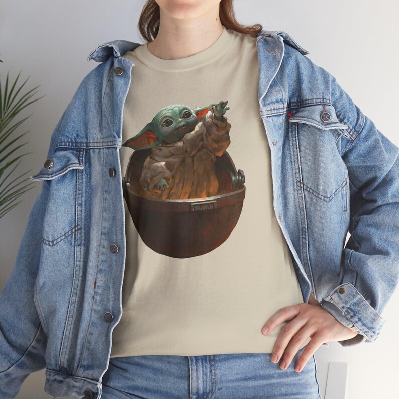 Vintage Star Wars The Mandalorian And Grogu Shirt, Grogu Bounty Hunter Shirt, 90s Style Star Wars Shirt, Baby Yoda Tee, Mandalorian Shirt image 13