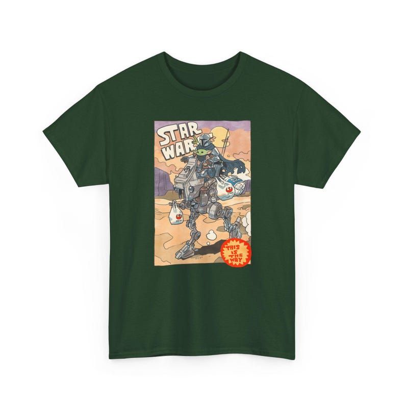 Vintage Star Wars The Mandalorian And Grogu Shirt, Grogu Bounty Hunter Shirt, 90s Style Star Wars Shirt, Baby Yoda Tee, Mandalorian Shirt image 6