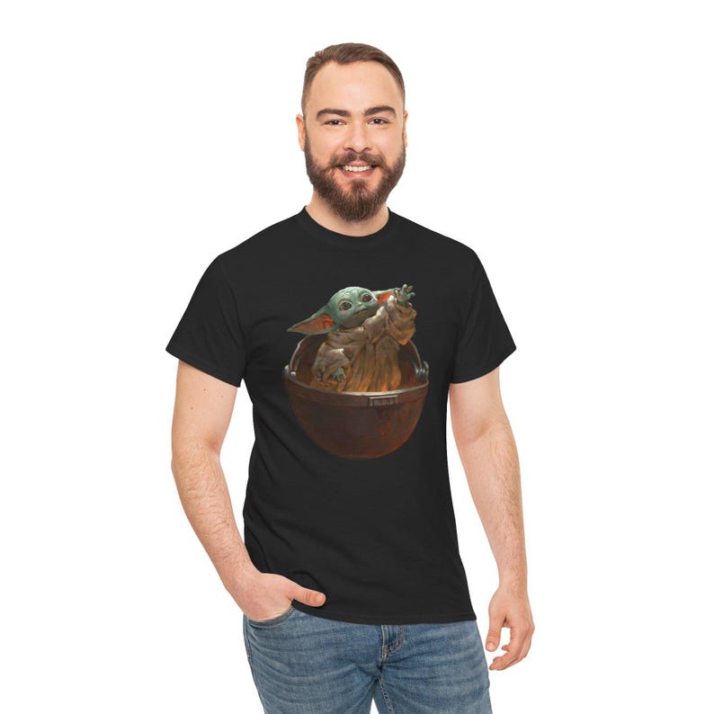 Vintage Star Wars The Mandalorian And Grogu Shirt, Grogu Bounty Hunter Shirt, 90s Style Star Wars Shirt, Baby Yoda Tee, Mandalorian Shirt image 8