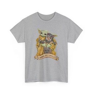 Vintage Star Wars The Mandalorian And Grogu Shirt, Grogu Bounty Hunter Shirt, 90s Style Star Wars Shirt, Baby Yoda Tee, Mandalorian Shirt image 3