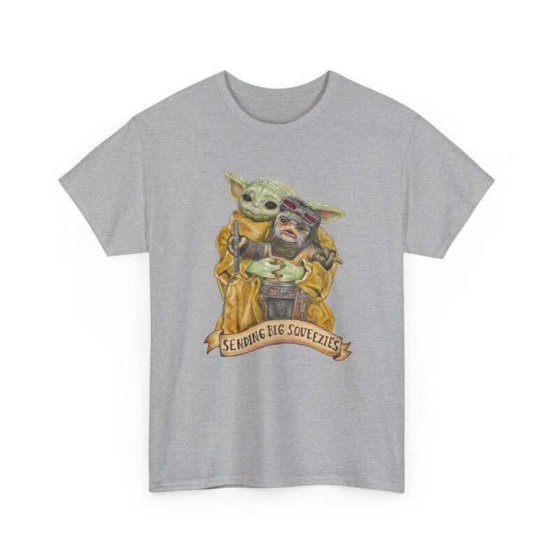 Vintage Star Wars The Mandalorian And Grogu Shirt, Grogu Bounty Hunter Shirt, 90s Style Star Wars Shirt, Baby Yoda Tee, Mandalorian Shirt image 3