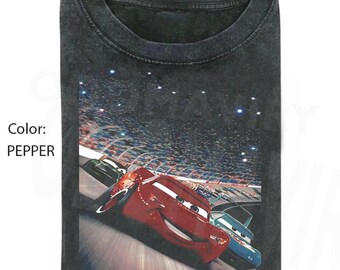 Vintage Lightning McQueen Comfort Colors Tee – Piston Cup Night Race