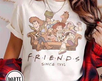 Toy Story Friends Shirt, Retro Friends Since 1995 Tee, Woody and Buzz Graphic Top, Pixar Movie Nostalgia Apparel, Cute Birthday Gift Shirt