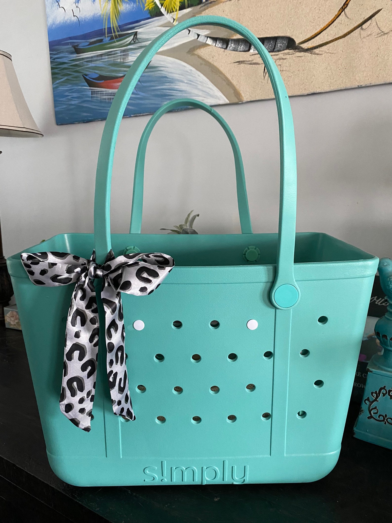 Leopard purse scarf. Bogg bag charms. Beach bag Etsy