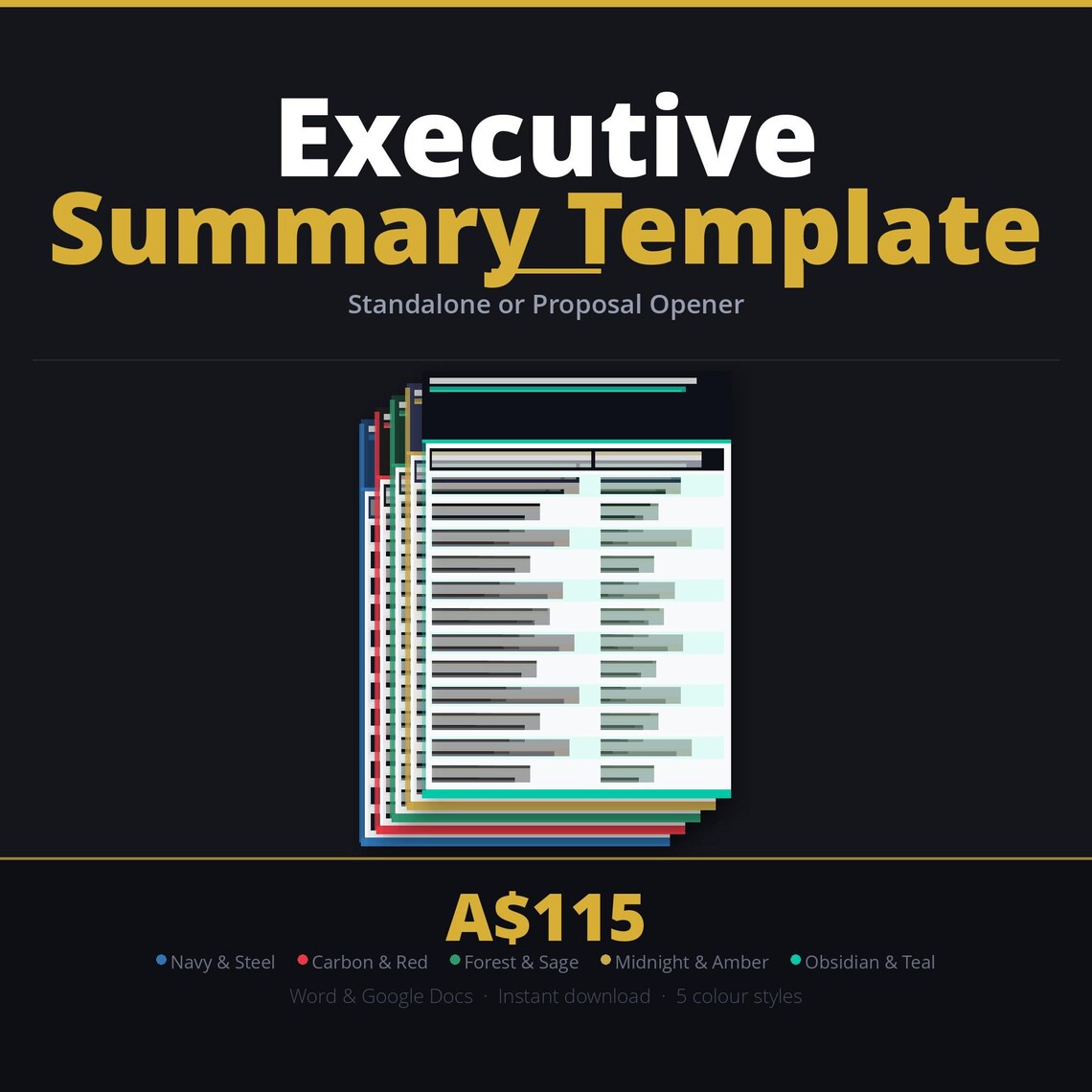 Executive Summary Template Word - IT Consulting Proposal - Professional ...
