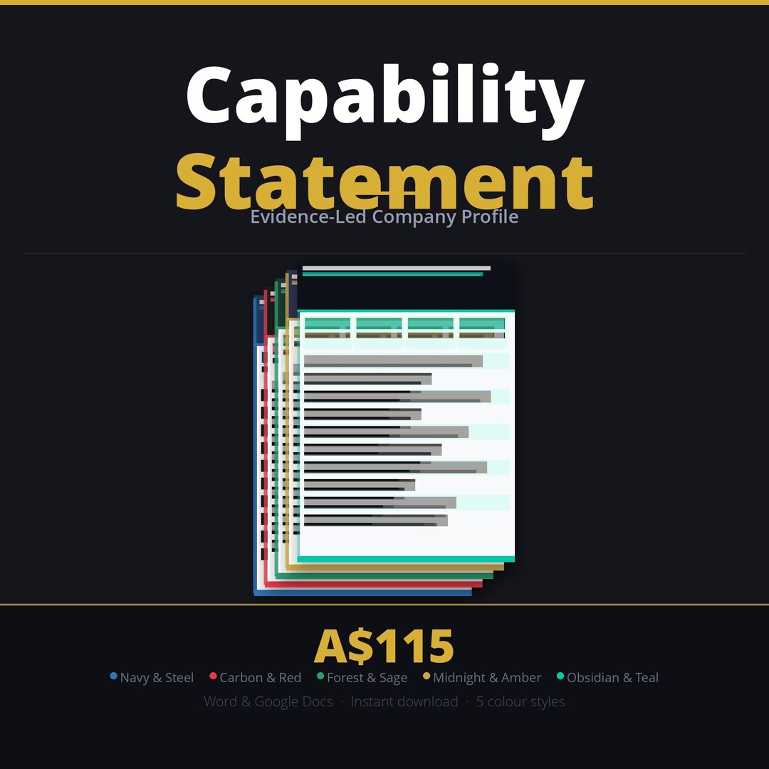 Capability Statement Template Word — IT Company Profile — MSP Vendor ...