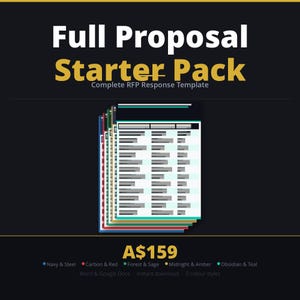 IT Proposal Template Word Document — MSP RFP Response — 5 Colour Styles — Instant Download