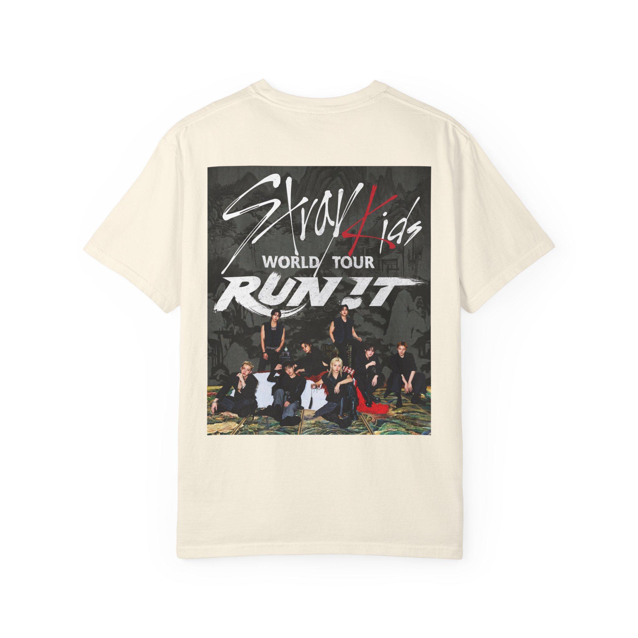 Stray Kids Run It World Tour Concert Front and Back T-shirt, Kpop