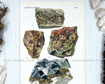 1910's Gems & Minerals, Not Reproduction, Vintage Publication