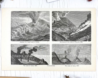 1920's Volcanoes, Not Reproduction, Vintage Publication