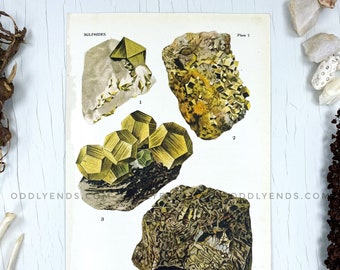 1910's Gems & Minerals, Not Reproduction, Vintage Publication