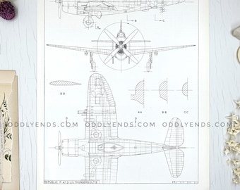 1940's Aircraft Fighter, War Plane, Not Reproduction, Vintage Publication