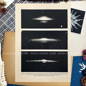 Jaren 1950 Spiraalstelsels, Vintage Ruimte Astronomie, Niet Reproductie, Antieke Home Decor (ref692)