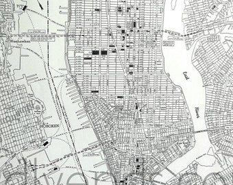 1941 Lower Manhattan New York Vintage City Atlas Map