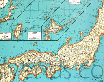 1939 Japan Atlas Map