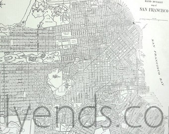 1939 San Francisco California Vintage City Atlas Map
