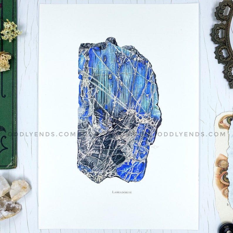 1967 Labradorite, Rare Not Reproduction, Vintage Publication, Fossils, Gemstones, Crystals image 1